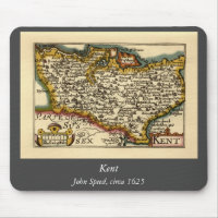 Kent County England Old Antiquarian John Speed Map