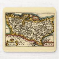 Kent County England Old Antiquarian John Speed Map