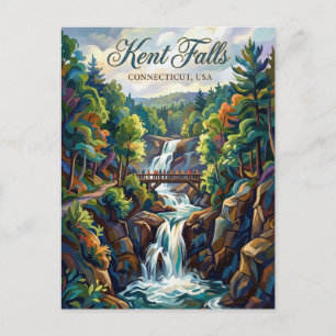 Kent Falls State Park Connecticut Postcard