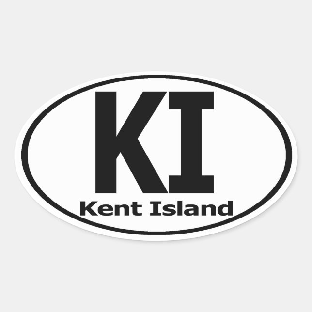 Kent Island Decal (set of 4) Oval Sticker (Front)