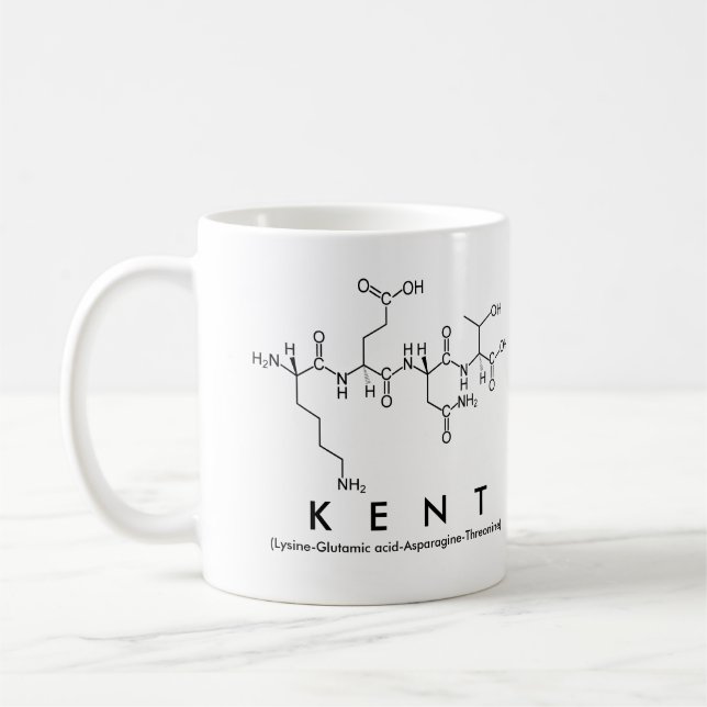 Kent peptide name mug (Left)
