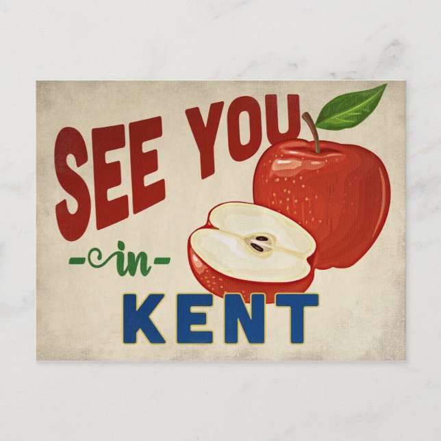 Kent Washington Apple - Vintage Travel Postcard (Front)