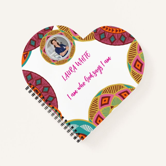 Kente African Pattern Notebook | Spiral Notebook (Front)