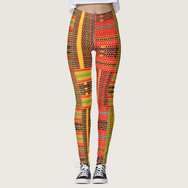 kente african print leggings (Front)