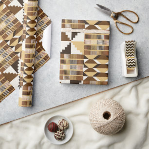 Kente Block - Muted Ochre Wrapping Paper