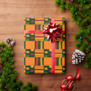 Kente Cloth African Pattern Afrocentric Wrapping Paper