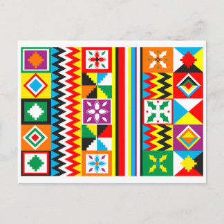 Kente Cloth Pattern African Tribal Print Postcard