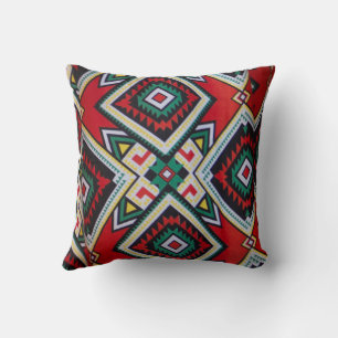 Kente Geometric Tapestry Cushion
