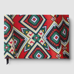 Kente Geometric Tapestry Guest Book