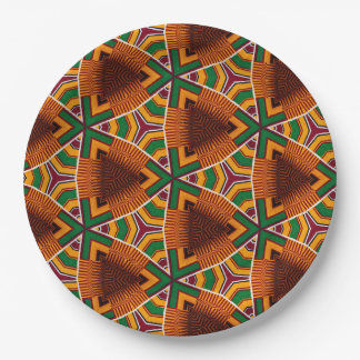 Kente Geometrics Kwanzaa Afrocentric Paper Plate
