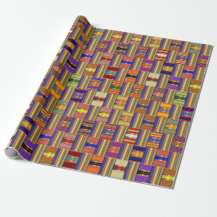 Kente Multi-Colour Stained Glass Wrapping Paper