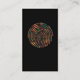 Kente Pattern African Ghana Fingerprint nwentoma Business Card