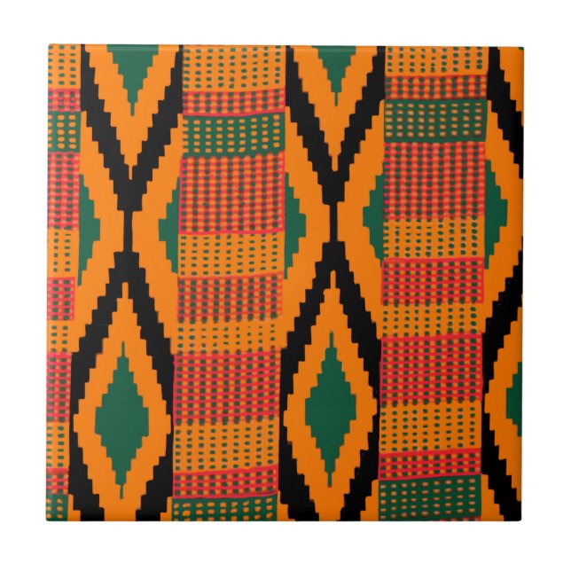 Kente Pattern Tile (Front)