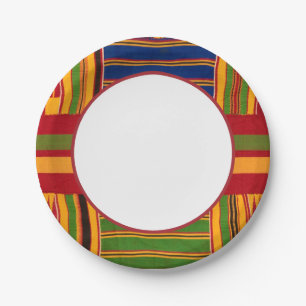 Kente Print Paper Plates