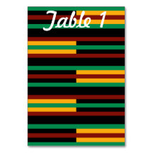 Kente Stripes Wedding Reception Table