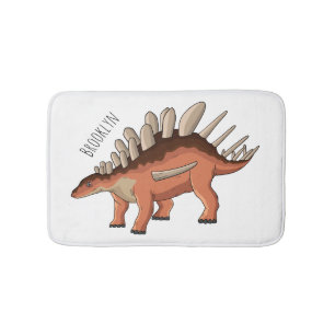 Kentrosaurus cartoon illustration bath mat