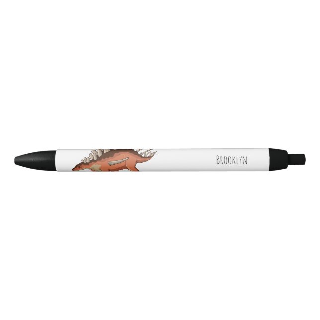 Kentrosaurus cartoon illustration black ink pen (Front)