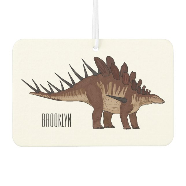 Kentrosaurus cartoon illustration  car air freshener (Front)