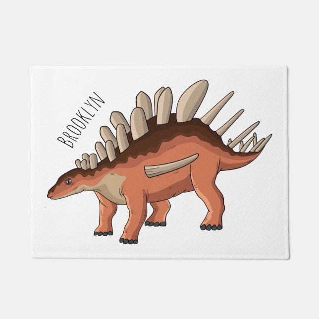 Kentrosaurus cartoon illustration  doormat (Front)