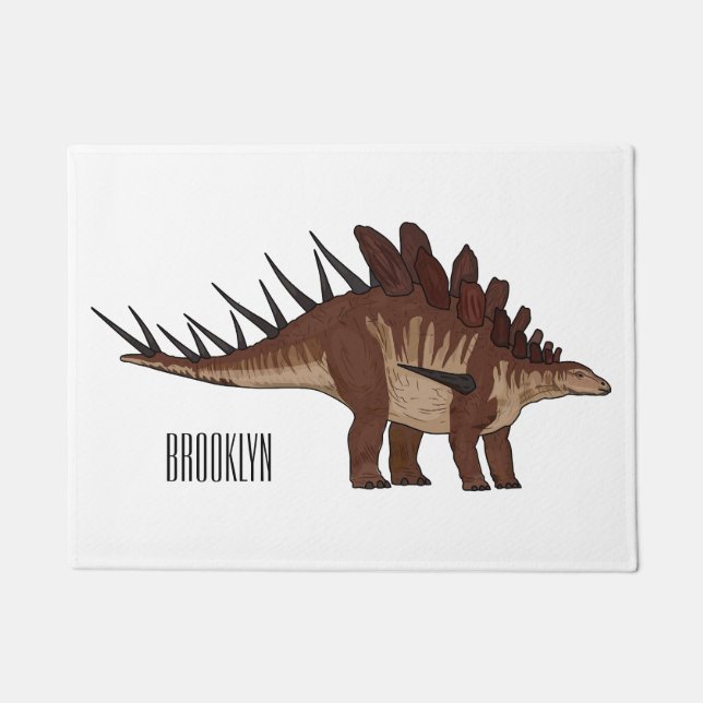 Kentrosaurus cartoon illustration  doormat (Front)