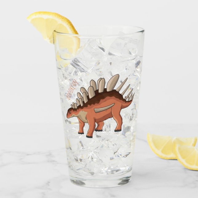 Kentrosaurus cartoon illustration glass (Front Ice)