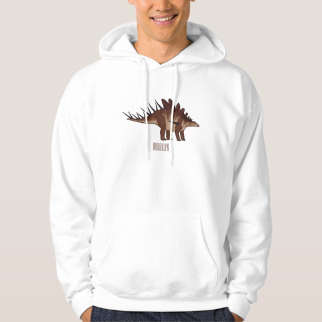 Kentrosaurus cartoon illustration  hoodie (Front)