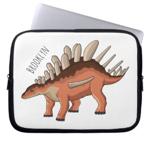 Kentrosaurus cartoon illustration laptop sleeve