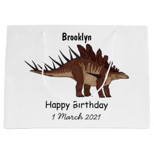 Kentrosaurus cartoon illustration large gift bag