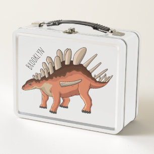 Kentrosaurus cartoon illustration  metal lunch box