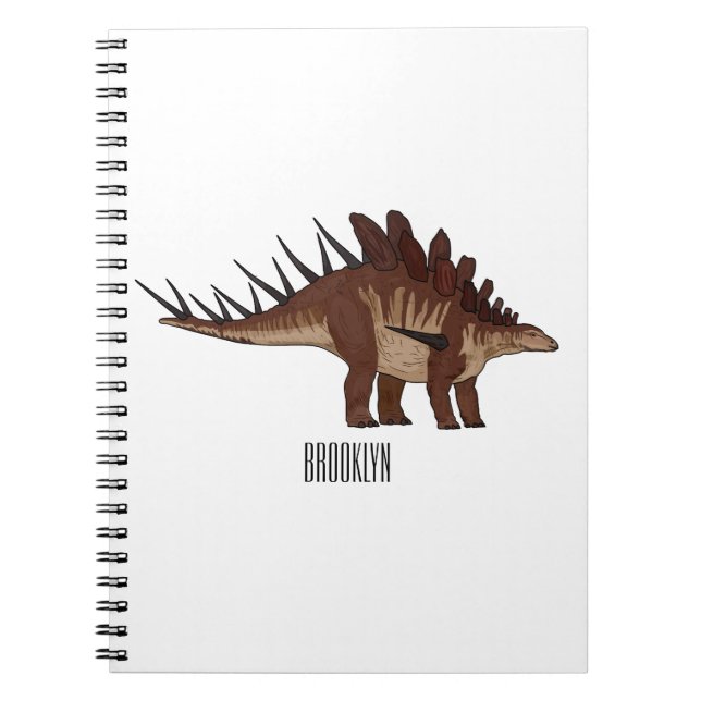 Kentrosaurus cartoon illustration  notebook (Front)