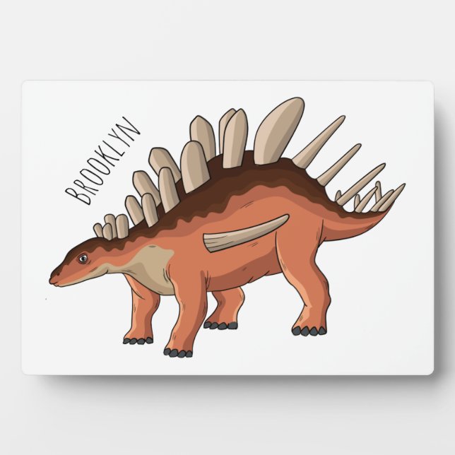 Kentrosaurus cartoon illustration  plaque (Front)