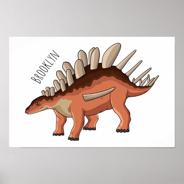 Kentrosaurus cartoon illustration  poster (Front)