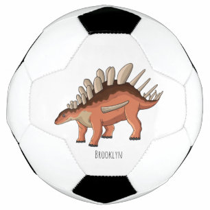 Kentrosaurus cartoon illustration soccer ball