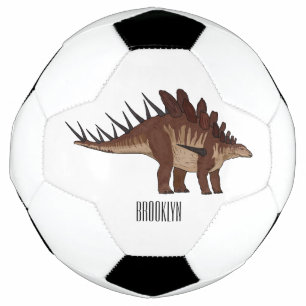 Kentrosaurus cartoon illustration soccer ball