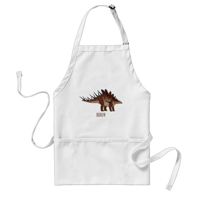 Kentrosaurus cartoon illustration  standard apron (Front)