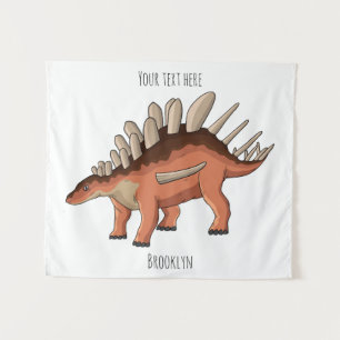 Kentrosaurus cartoon illustration tapestry
