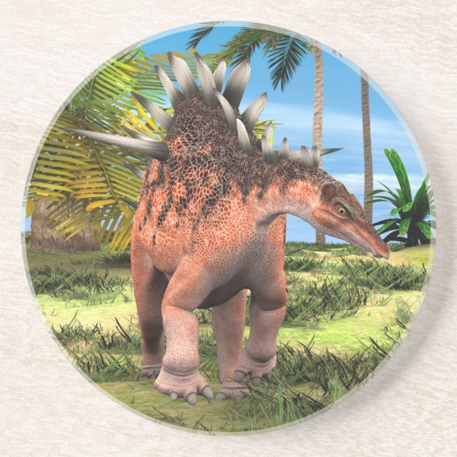 Kentrosaurus Dinosaur Jungle Prehistoric Art Coaster (Front)