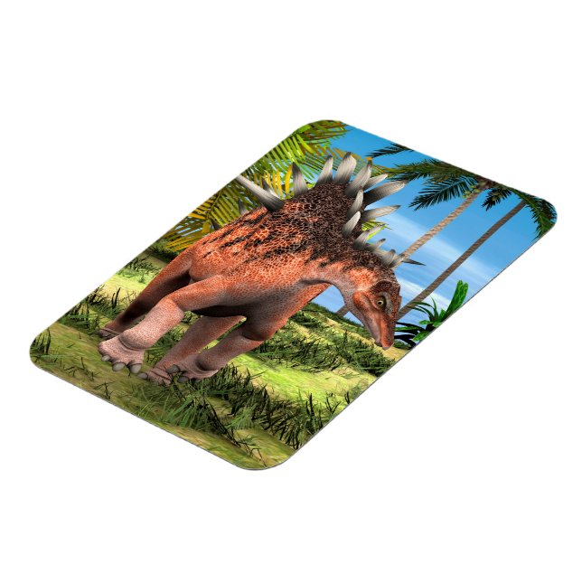 Kentrosaurus Dinosaur Jungle Prehistoric Art Magnet (Left Side)