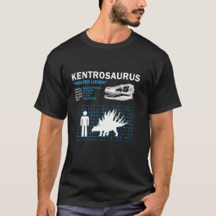 Kentrosaurus Fact Sheet, Dinosaur Facts Paleontolo T-Shirt