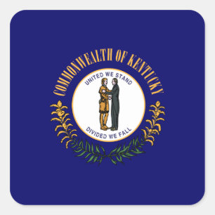 Kentuckee Flag Square Sticker