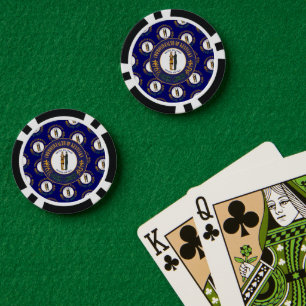 Kentuckian Flag & Seal, Kentucky Poker Chips