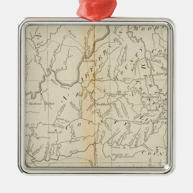 Kentucky 4 metal tree decoration (Front)