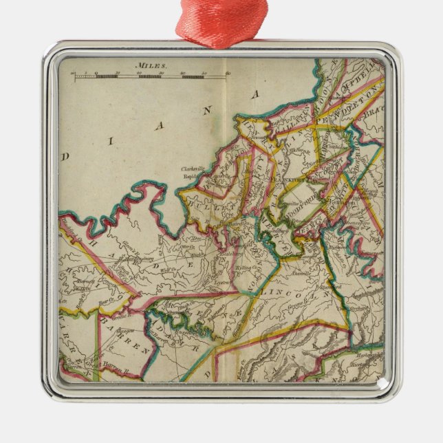 Kentucky 6 metal tree decoration (Front)