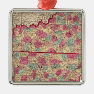 Kentucky and Tennessee 2 Metal Tree Decoration