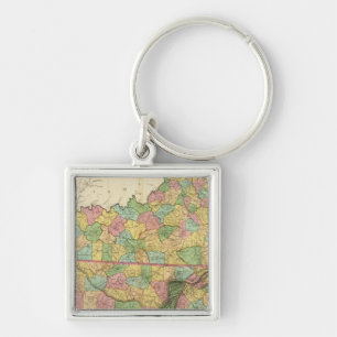 Kentucky and Tennessee 6 Key Ring