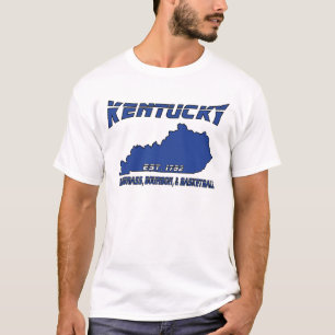 Kentucky Bluegrass Bourbon Basketball T-Shirt
