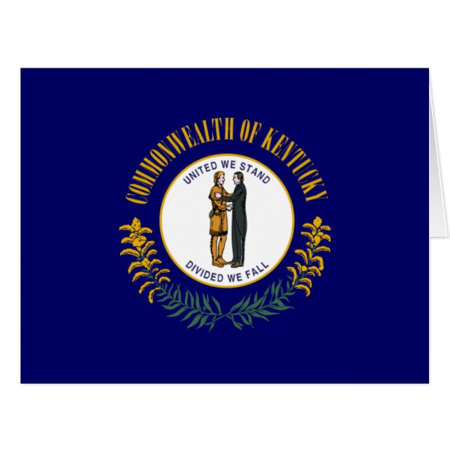 Kentucky: Bluegrass Commonwealth US State Flag (Front Horizontal)