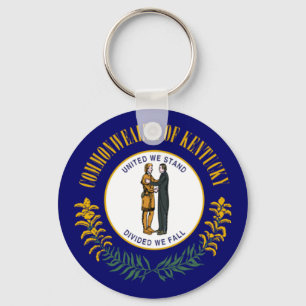 Kentucky: Bluegrass Commonwealth US State Flag Key Ring