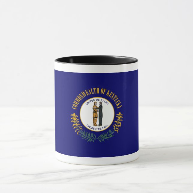 Kentucky: Bluegrass Commonwealth US State Flag Mug (Center)
