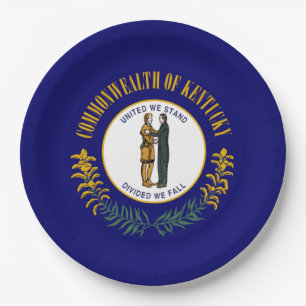 Kentucky: Bluegrass Commonwealth US State Flag Paper Plate